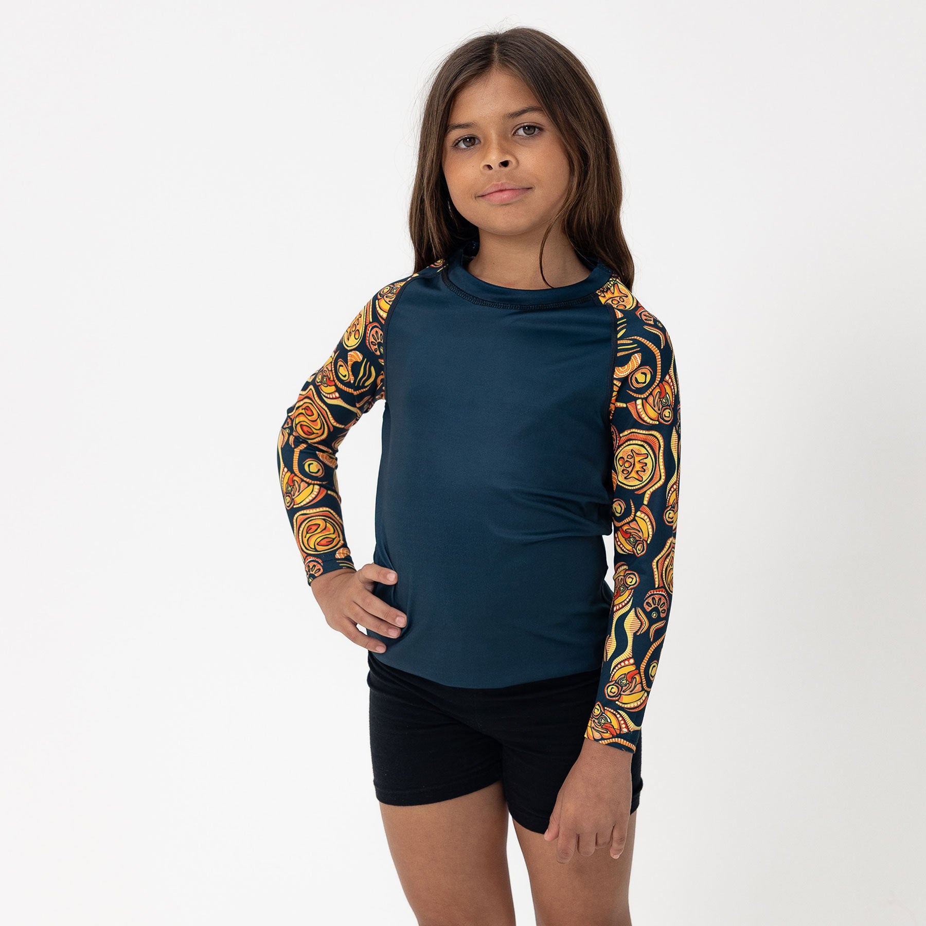 Kid's Long Sleeve Rash Vest, We Walk With Care (Edition 1)