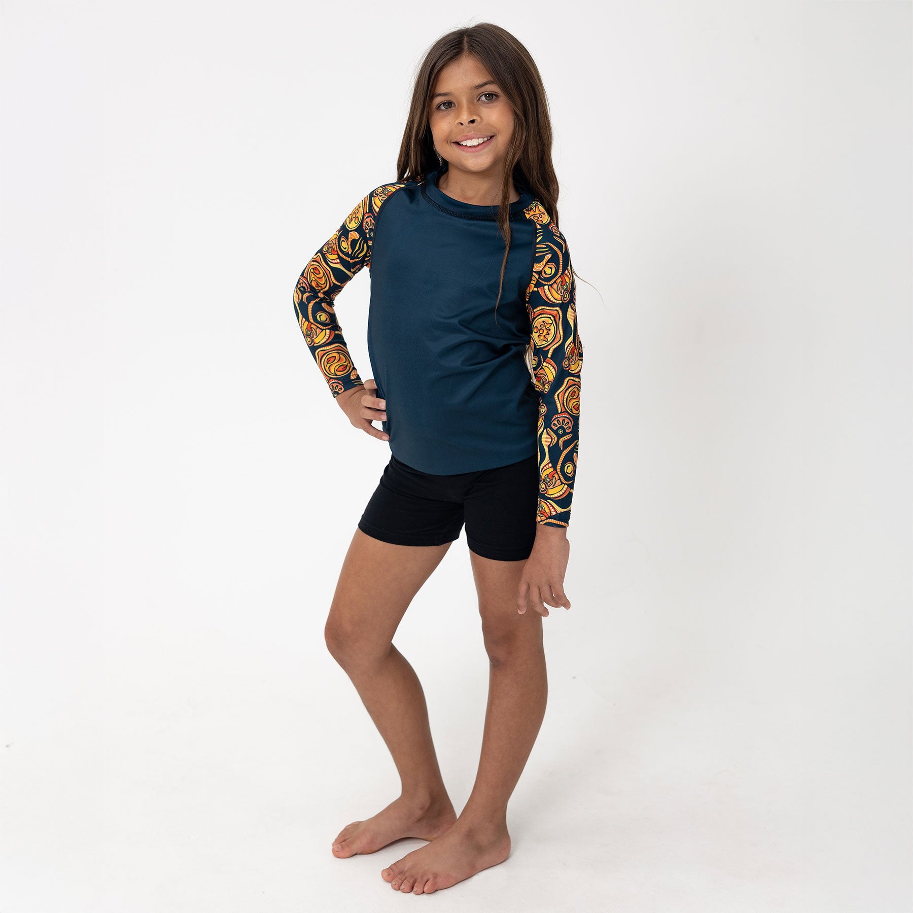 Kid's Long Sleeve Rash Vest, We Walk With Care (Edition 1)