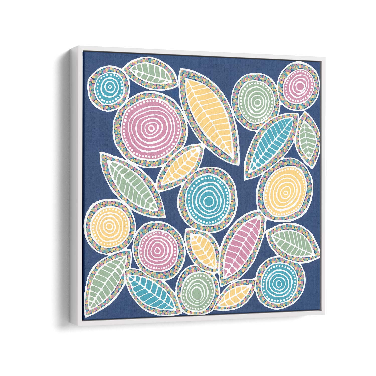 Framed Fine Art Print, Bush Berries | Blue