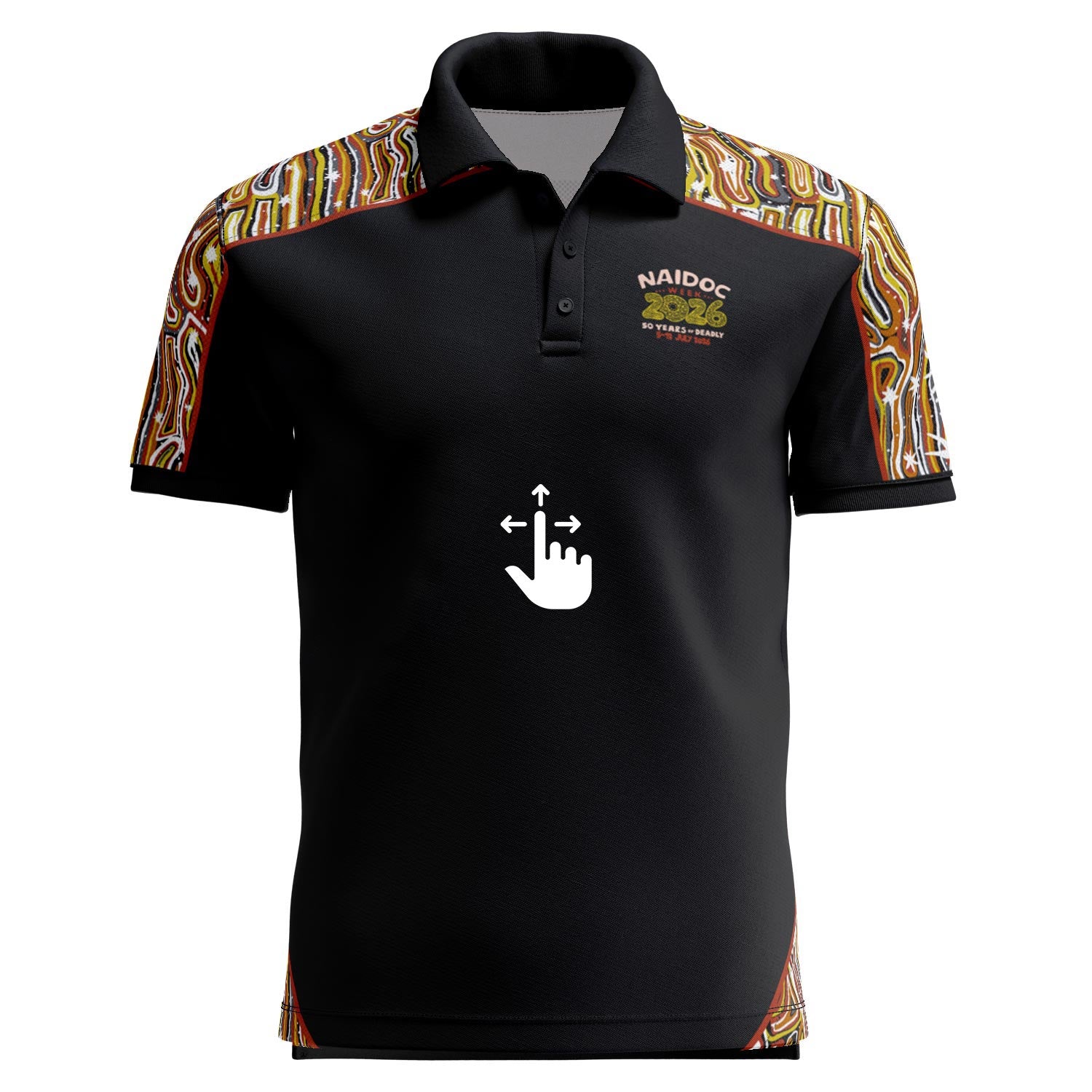 Minyi Puru (Fusion) Cotton Polo Shirt - NAIDOC 2026