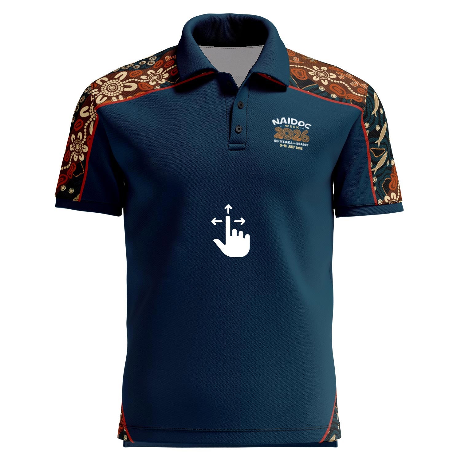 Thriving On Country (Fusion) Cotton Polo Shirt - NAIDOC 2026