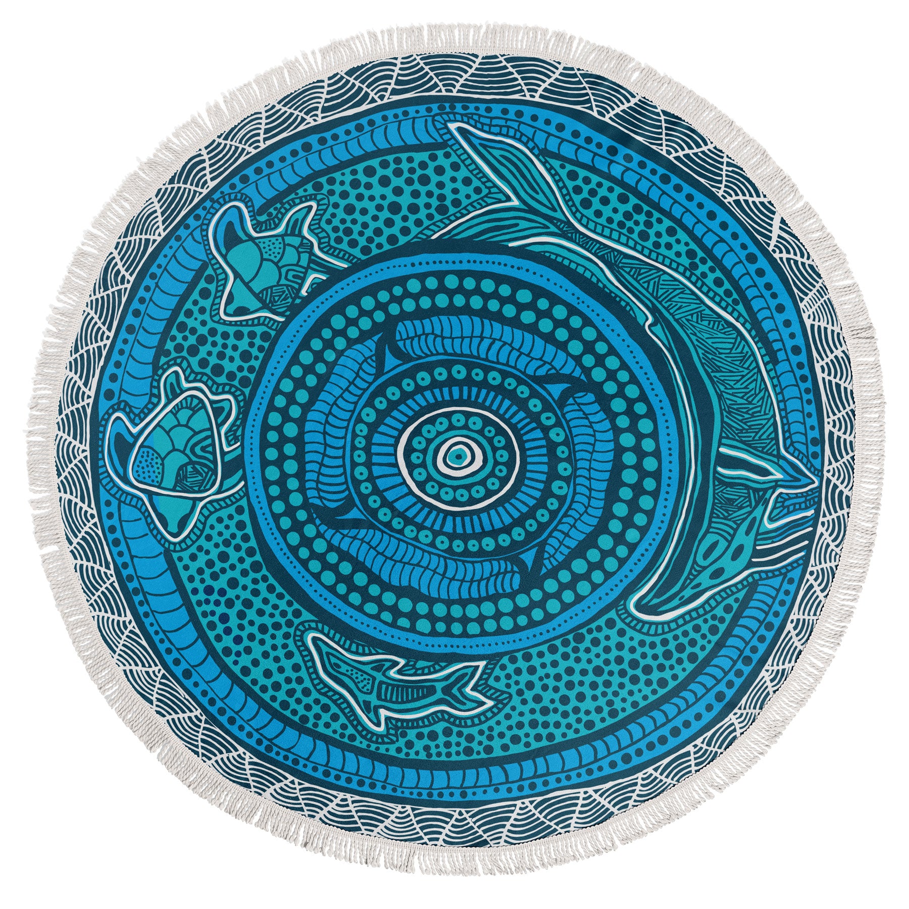 Round Beach Towel, Under The Garuwa