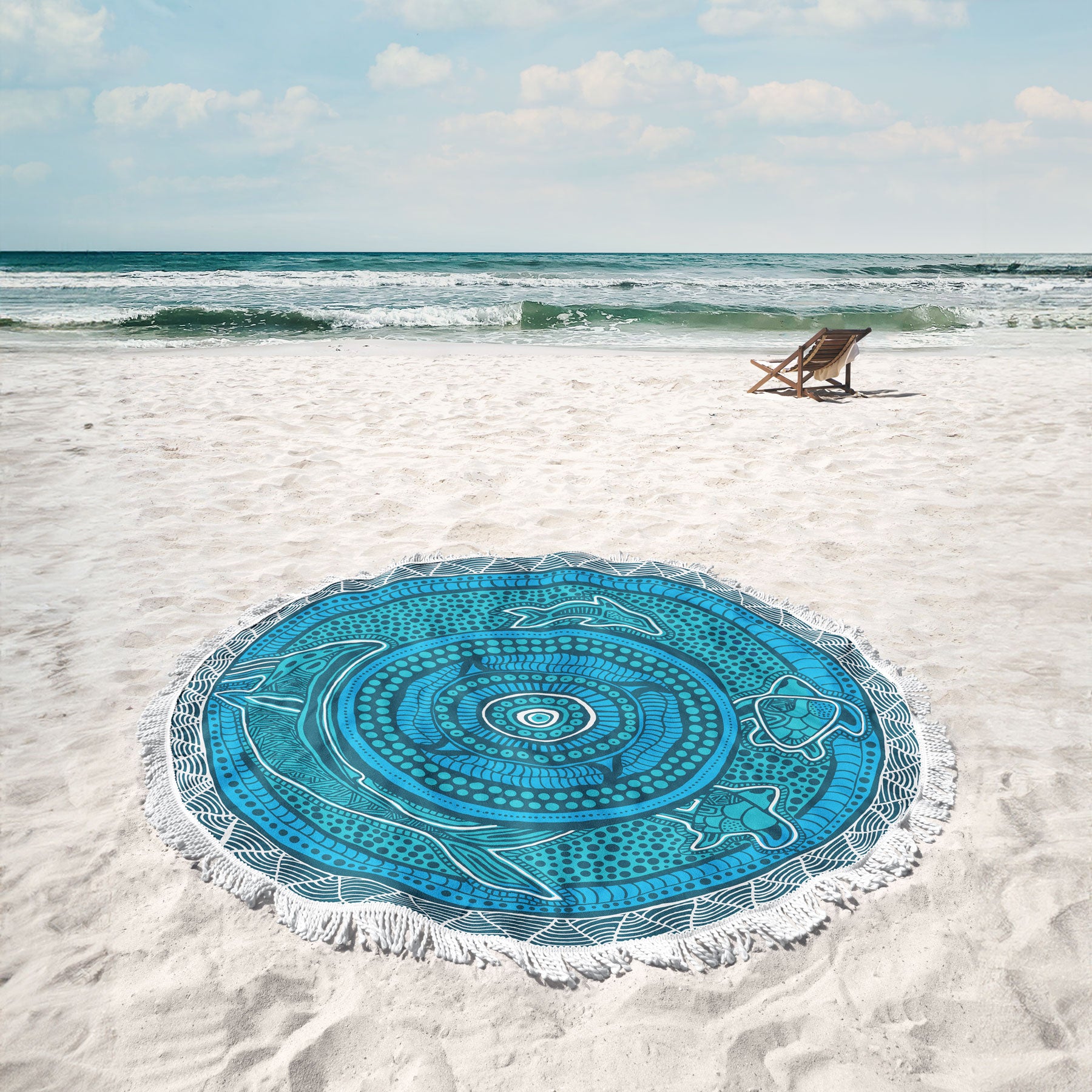 Round Beach Towel, Under The Garuwa