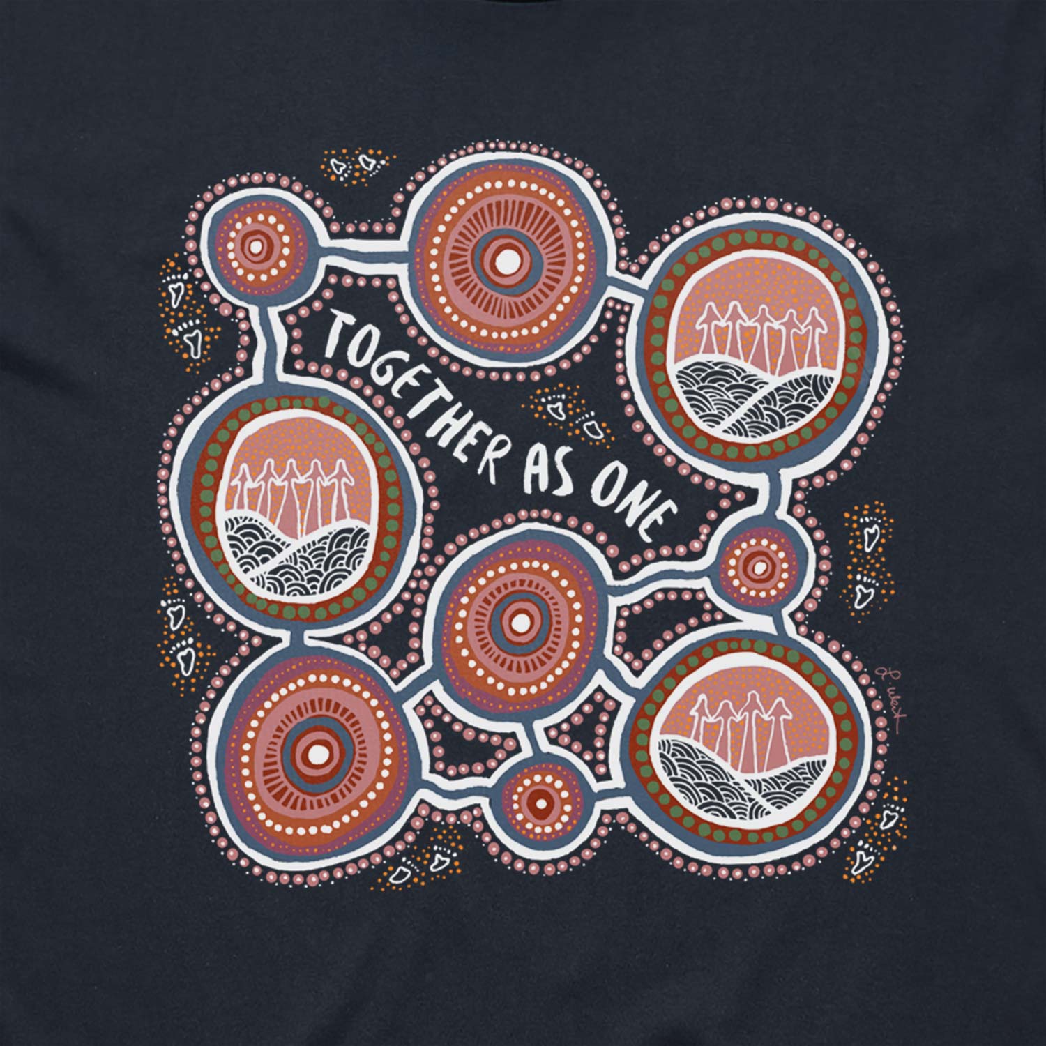 SALE - T-shirt, Together As One (navy blue, 3XL)