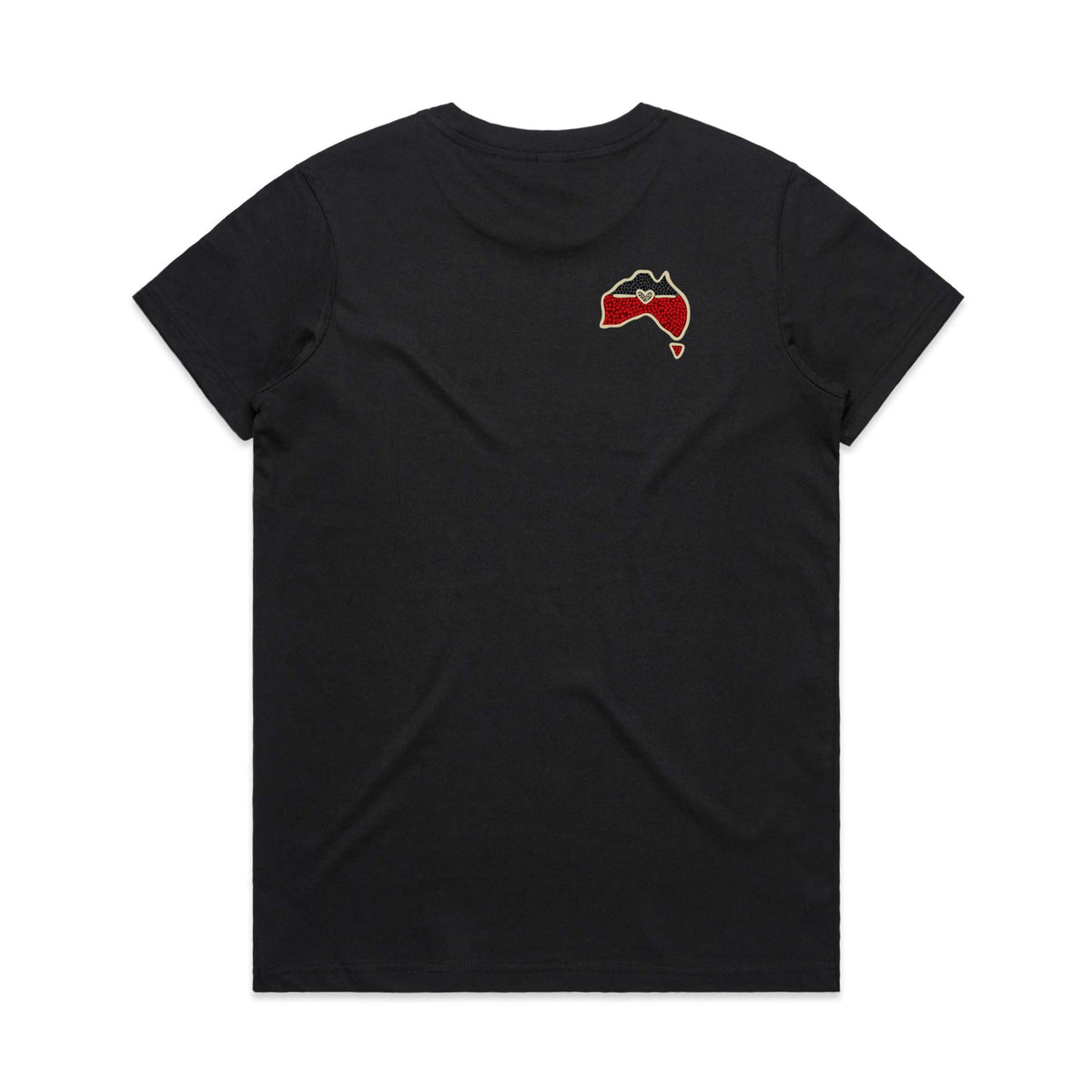 Power Of People: Country Women's Cotton T-shirt - Black