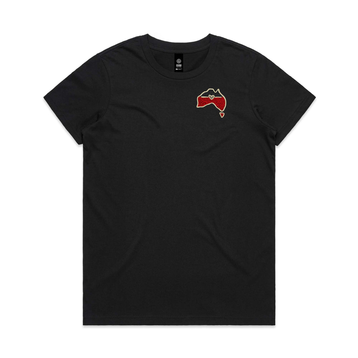 Power Of People: Country Women's Cotton T-shirt - Black