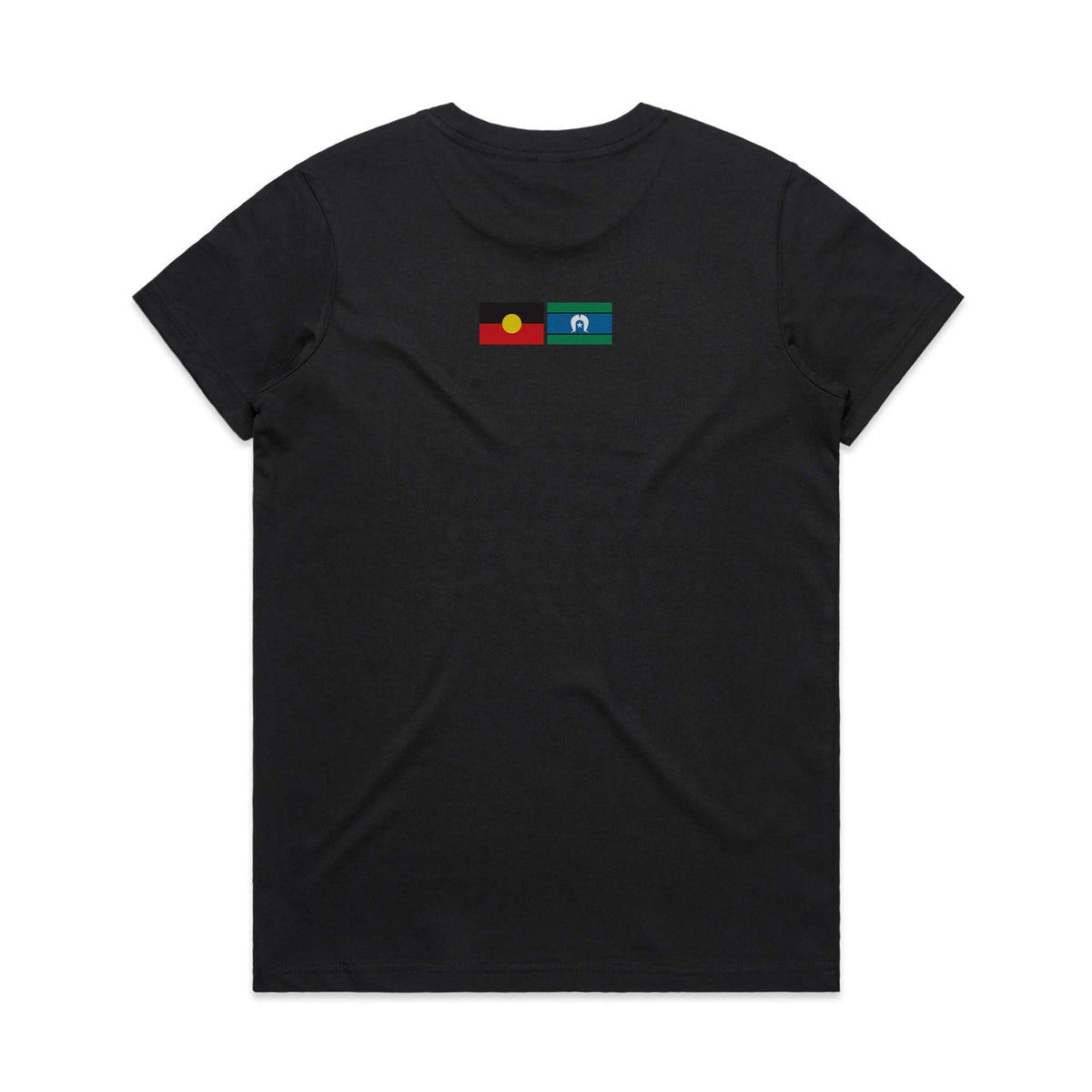 Aboriginal + Torres Strait Islands Flag Women's Cotton T-shirt - Black
