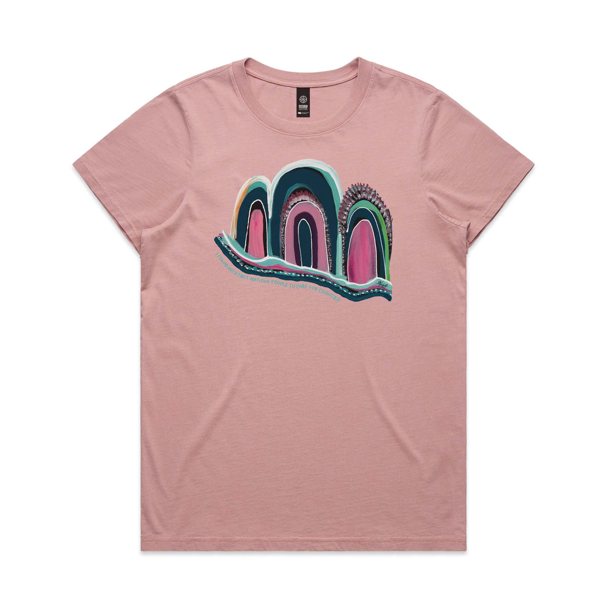 Bila Ngurambang Women's Cotton T-shirt - Dusty pink