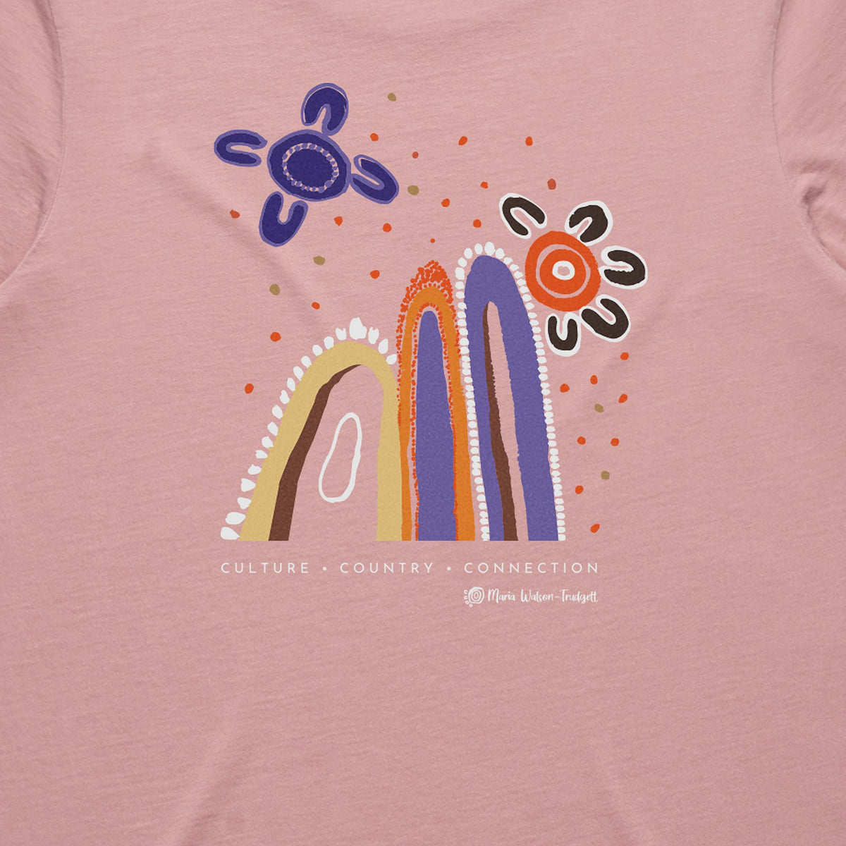 Connecting To Country Women's Cotton T-shirt - Dusty pink