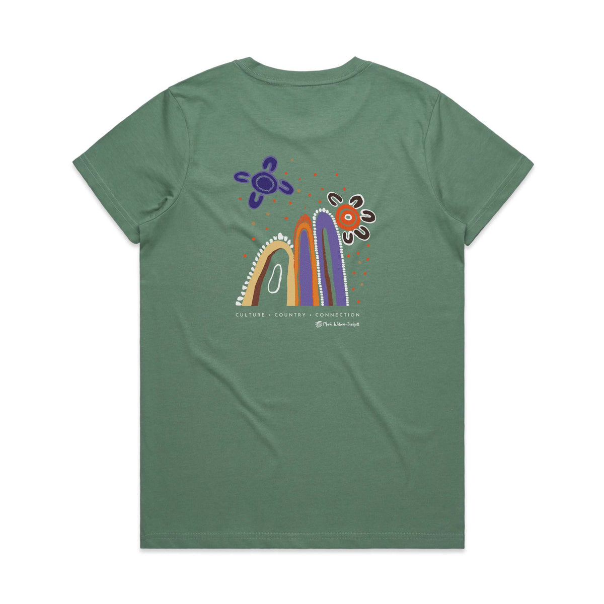 Connecting To Country Women's Cotton T-shirt - Sage