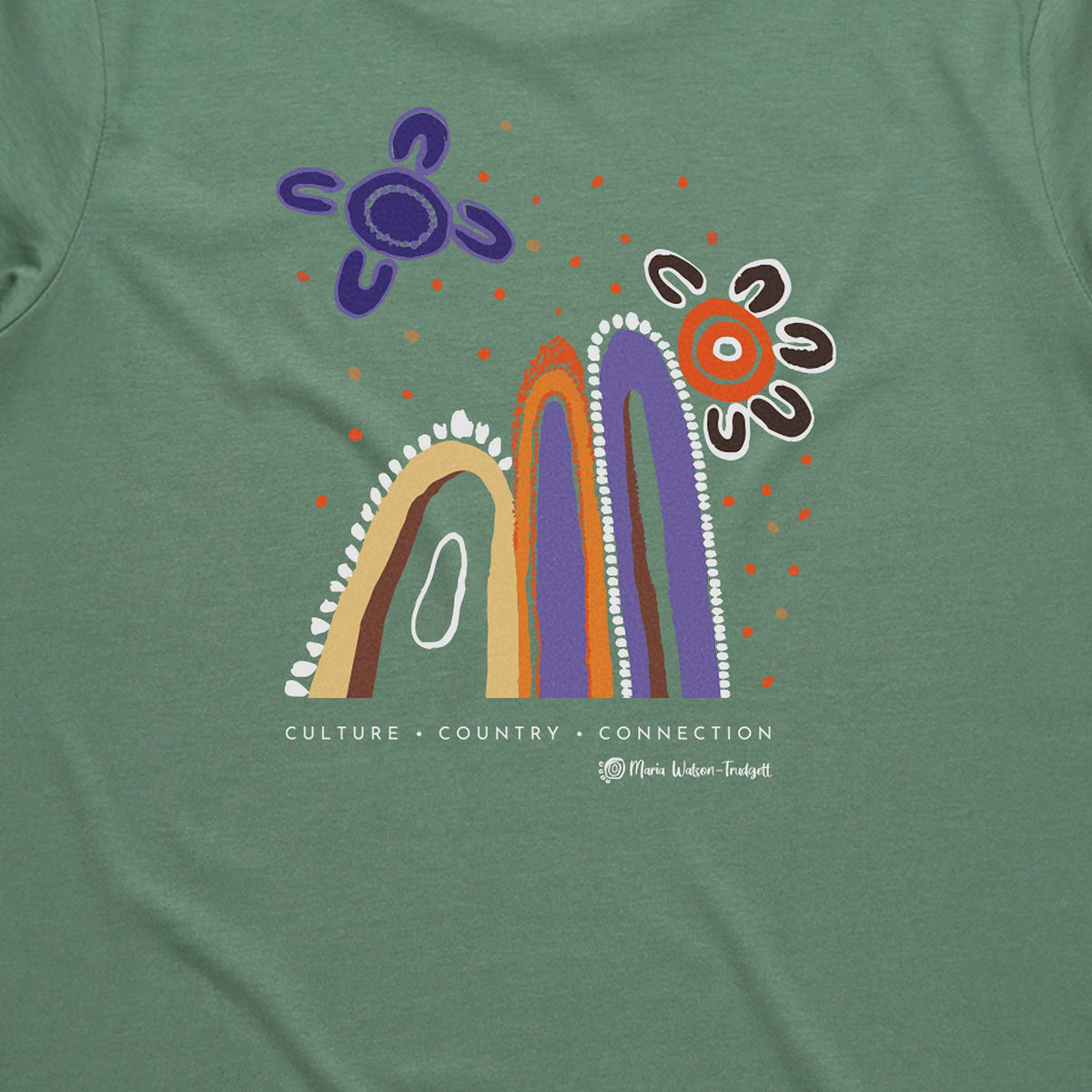 Connecting To Country Women's Cotton T-shirt - Sage