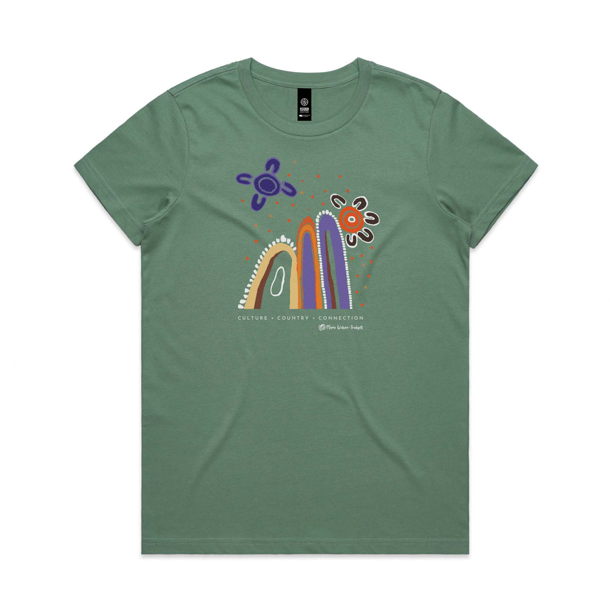 Connecting To Country Women's Cotton T-shirt - Sage