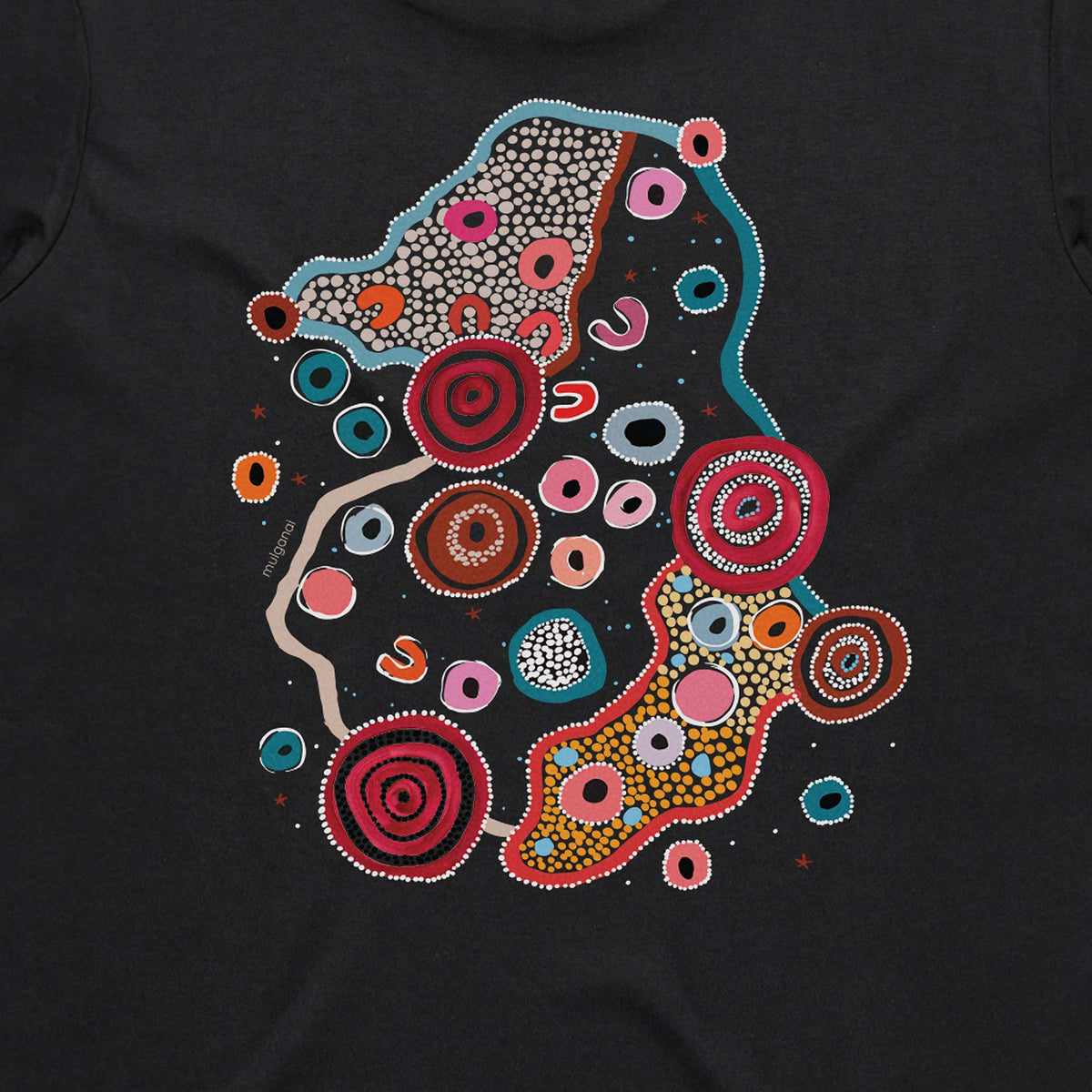 Fire Water Country Women's Cotton T-shirt - Black