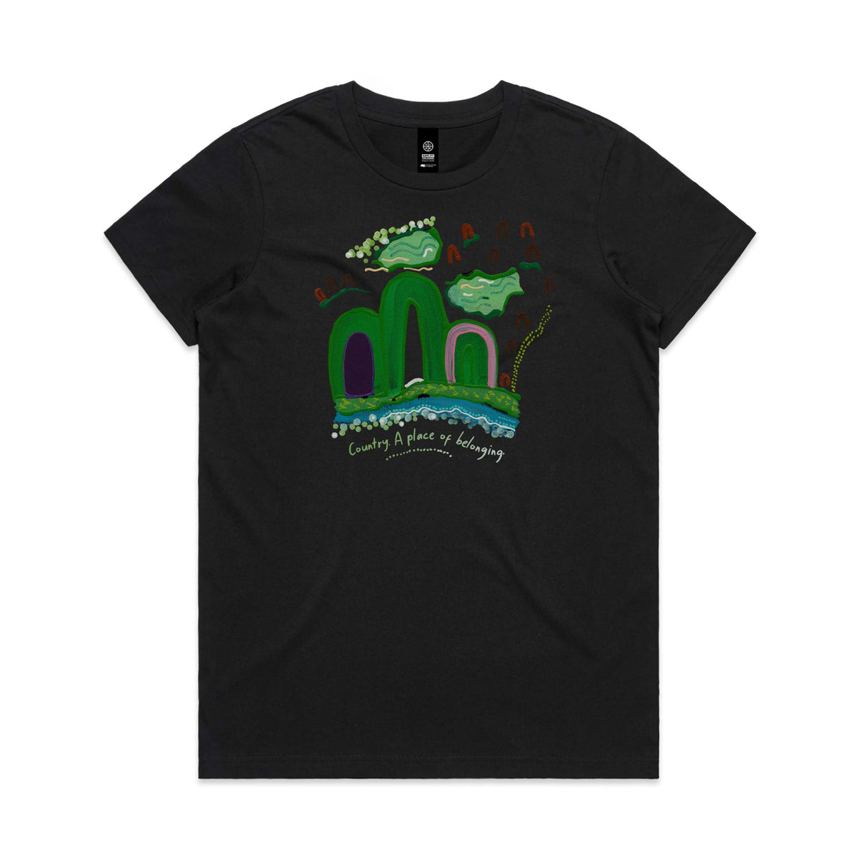 Gabar Gabar Ngurambang Women's Cotton T-shirt - Black