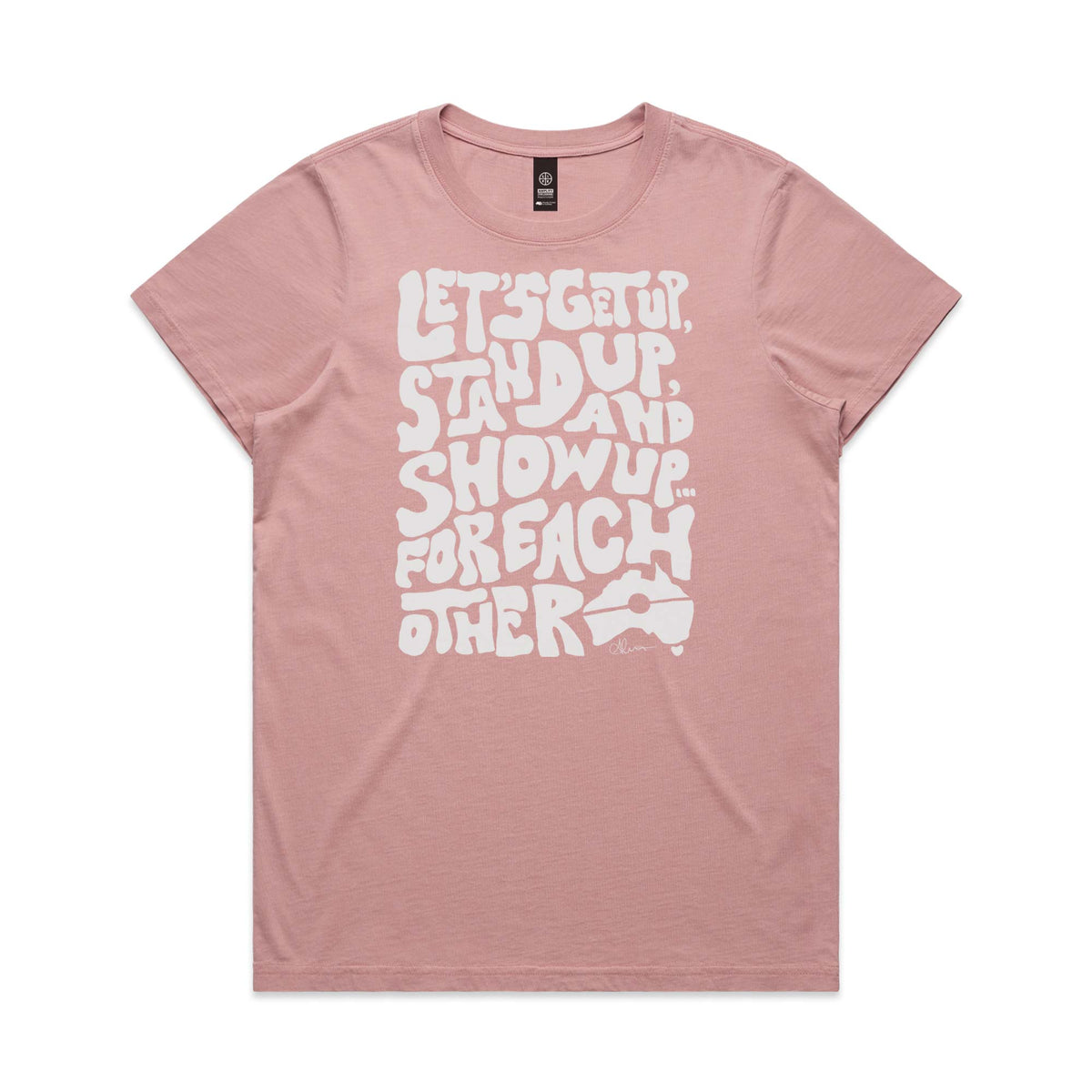For Each Other Women's Cotton T-shirt - Dusty pink