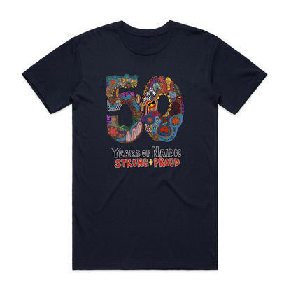 SALE - 50 Years Of Naidoc Classic Cotton T-shirt | navy, large