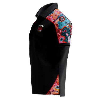 Fire, Water and Country (Fusion) Cotton Polo Shirt - NAIDOC 2026