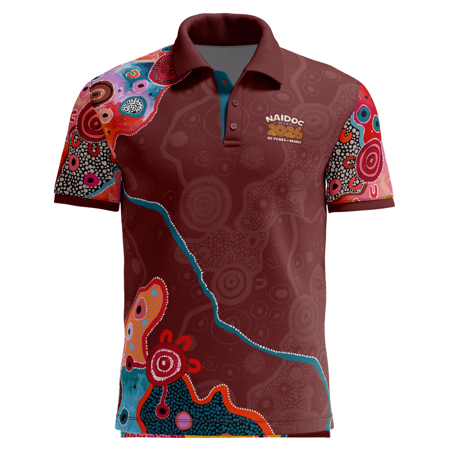 Fire, Water and Country (Core) Standard Polo Shirt - NAIDOC 2026