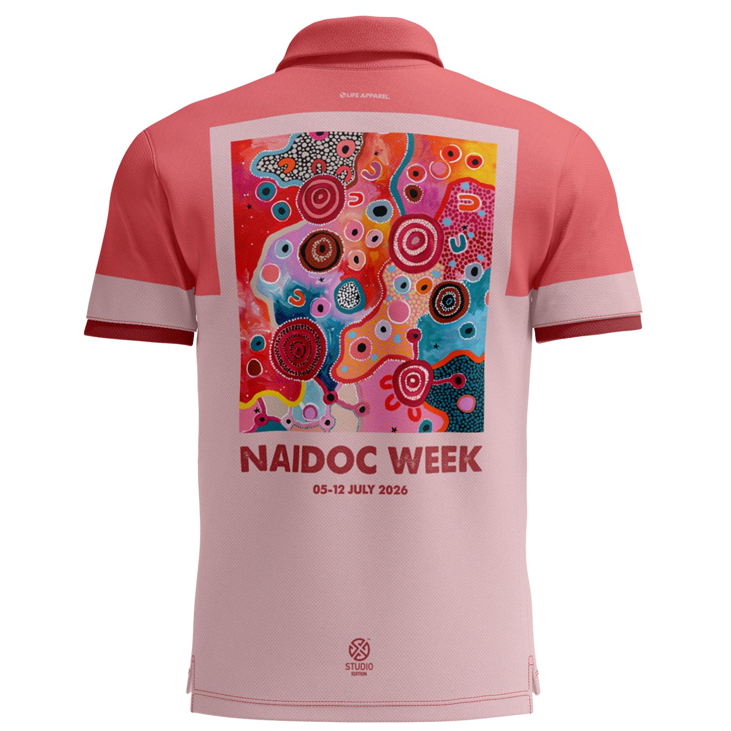 Fire, Water and Country (Studio) Bamboo Polo Shirt - NAIDOC 2026