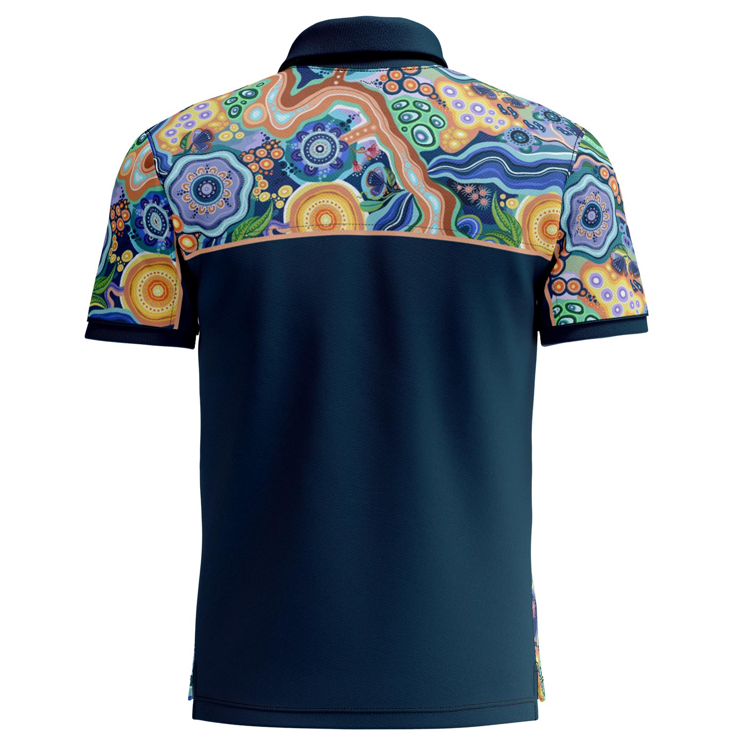 One Spirit, 50 Years (Fusion) Cotton Polo Shirt - NAIDOC 2026