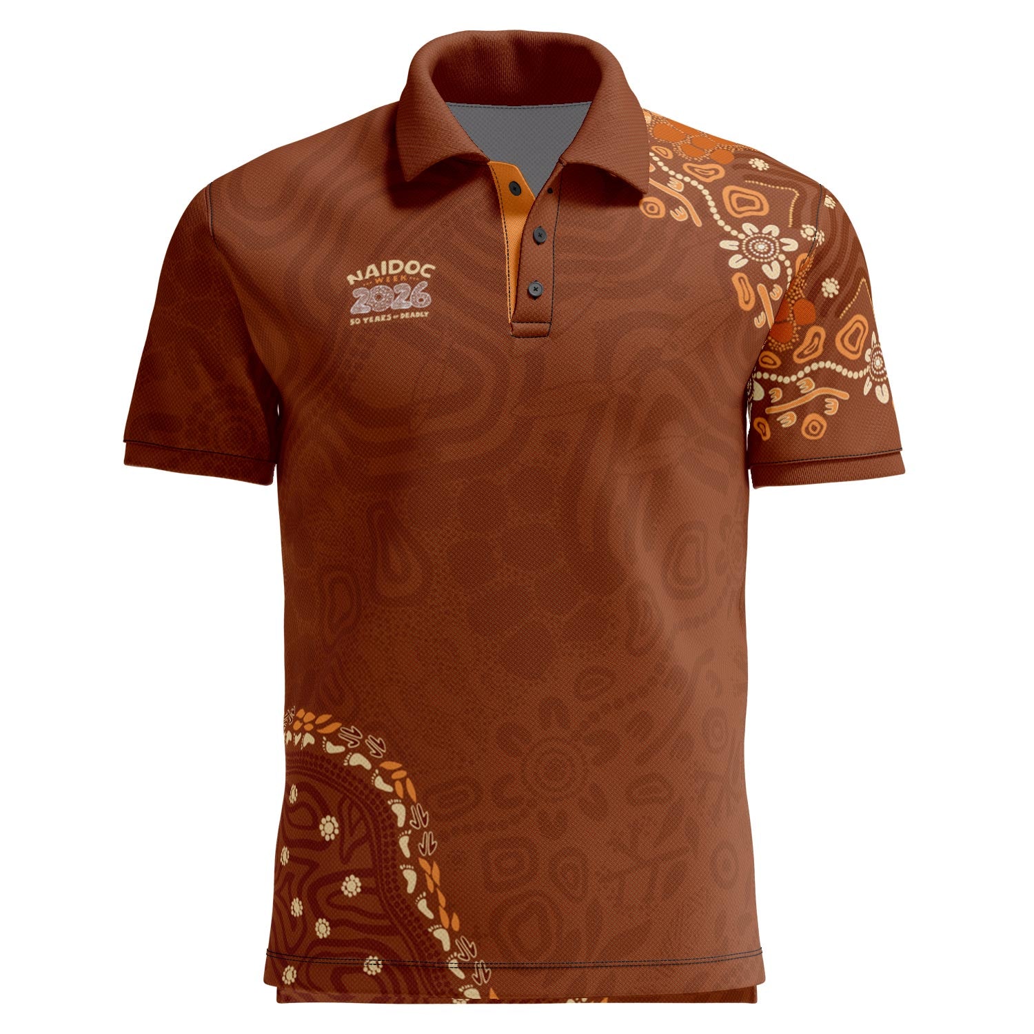 Thriving On Country (Accent Ochre) Standard Polo Shirt - NAIDOC 2026