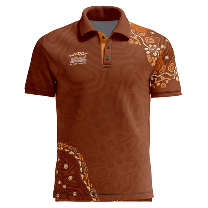 Thriving On Country (Accent Ochre) Standard Polo Shirt - NAIDOC 2026