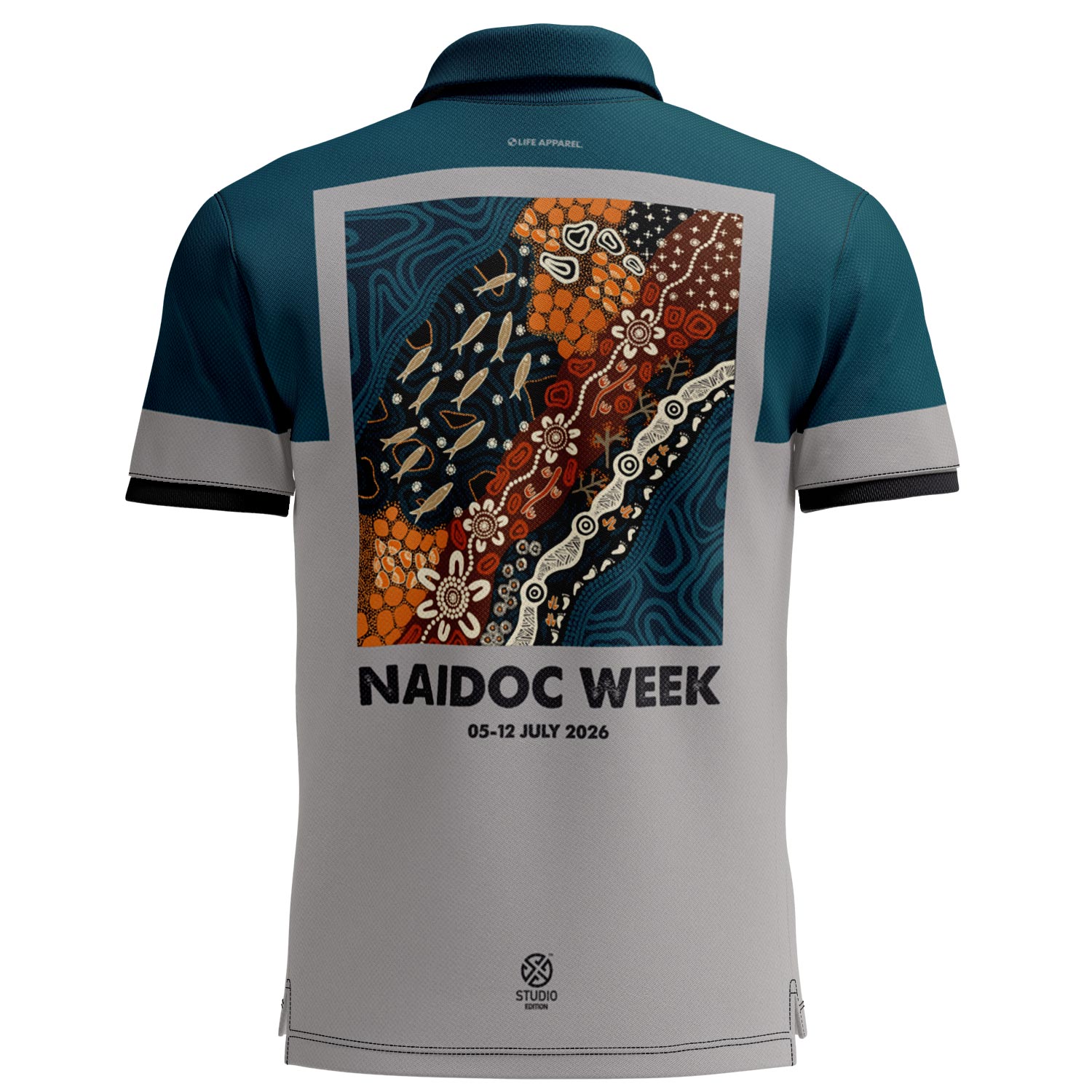 Thriving On Country (Studio) Bamboo Polo Shirt - NAIDOC 2026