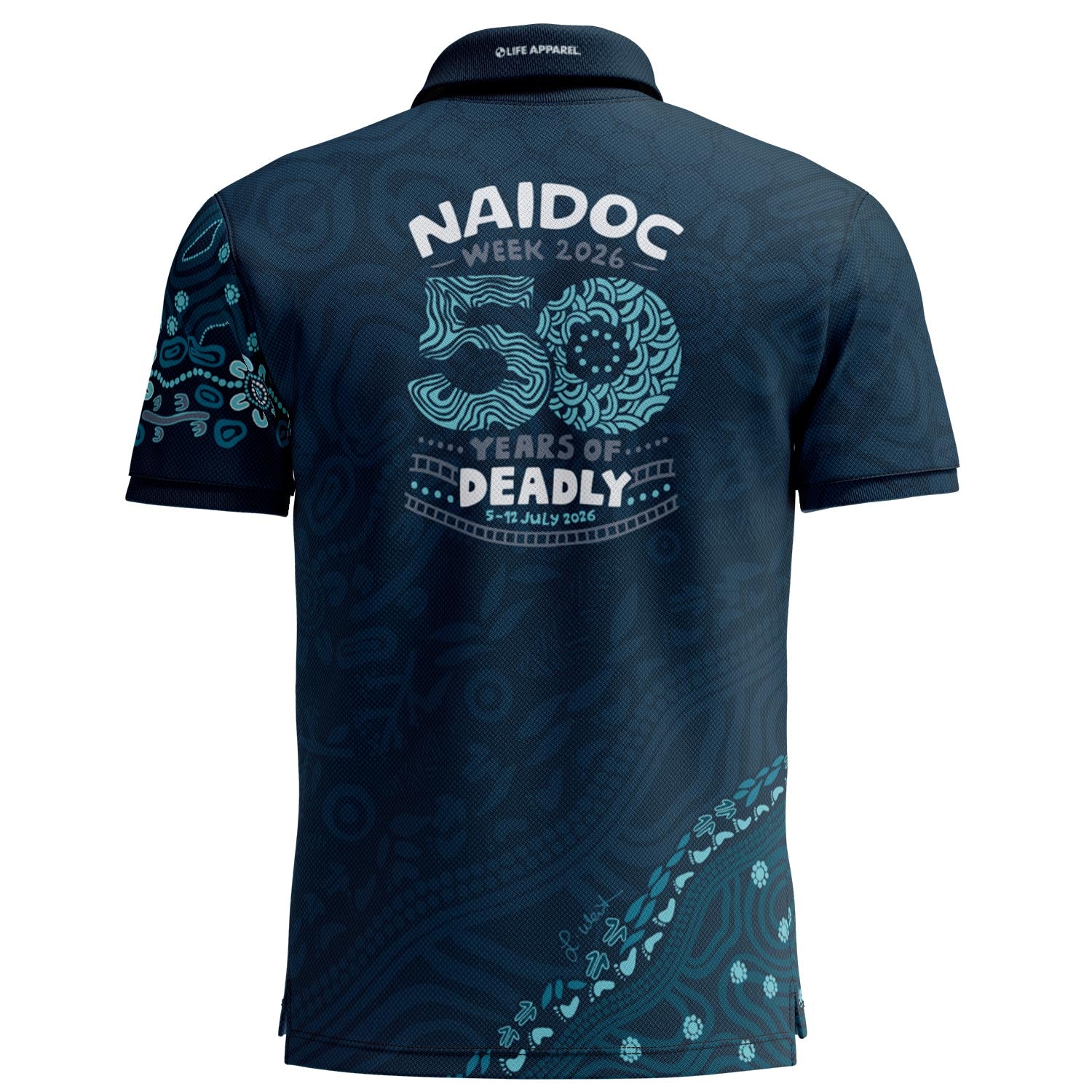 Thriving On Country (Accent Ocean) Standard Polo Shirt - NAIDOC 2026