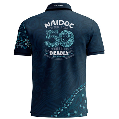 Thriving On Country (Accent Ocean) Standard Polo Shirt - NAIDOC 2026