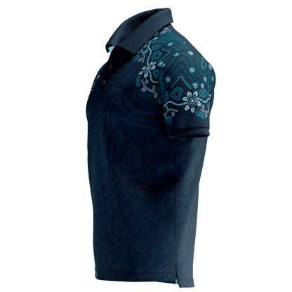 Thriving On Country (Accent Ocean) Standard Polo Shirt - NAIDOC 2026