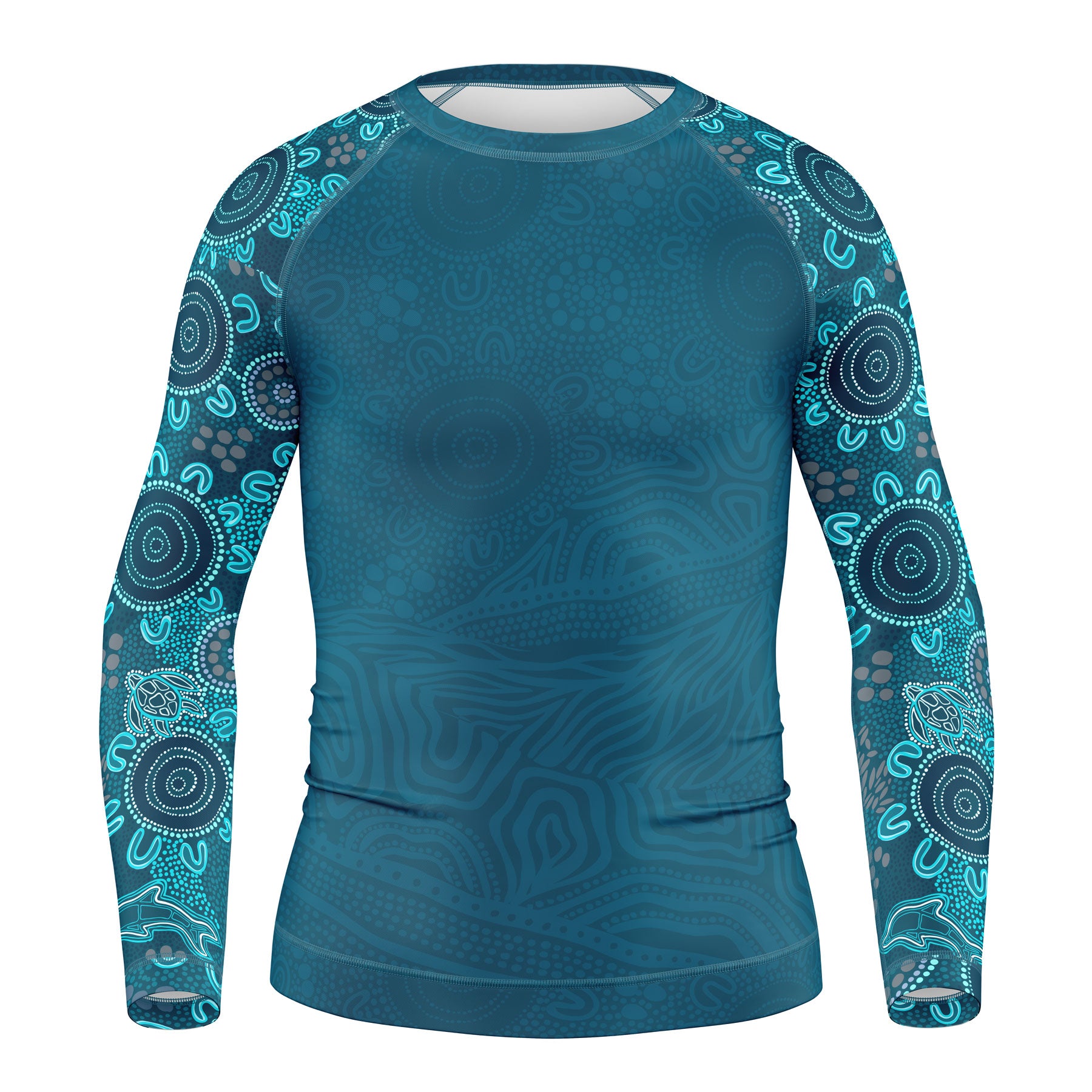 Kid's Long Sleeve Rash Vest, Eternal (Ocean)