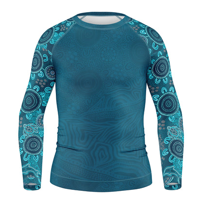 Standard Long Sleeve Rash Vest, Eternal (Ocean)