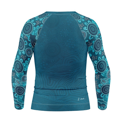 Standard Long Sleeve Rash Vest, Eternal (Ocean)