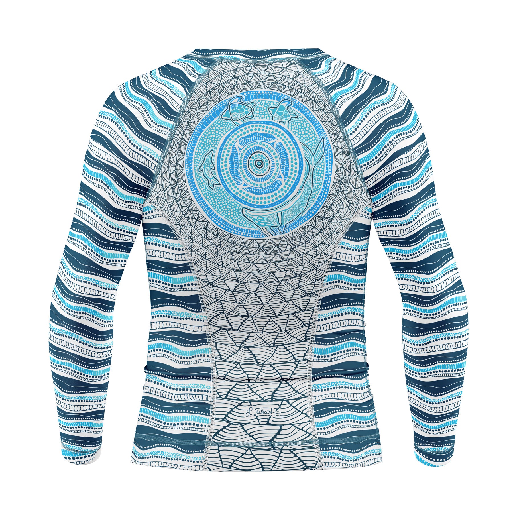 Women's Zipped Long Sleeve Rash Vest, Under The Garuwa