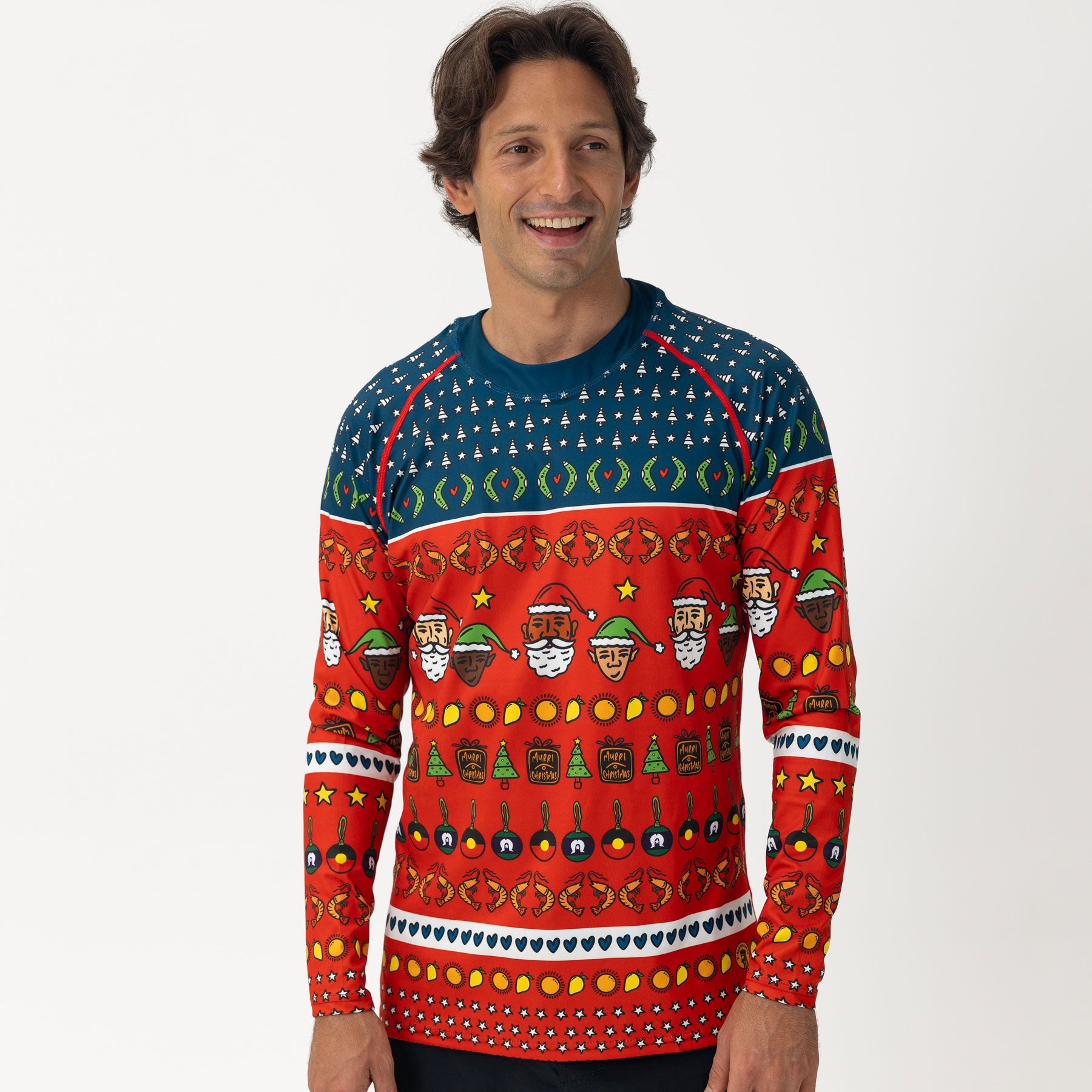 Standard Long Sleeve Rash Vest, Murri Christmas!