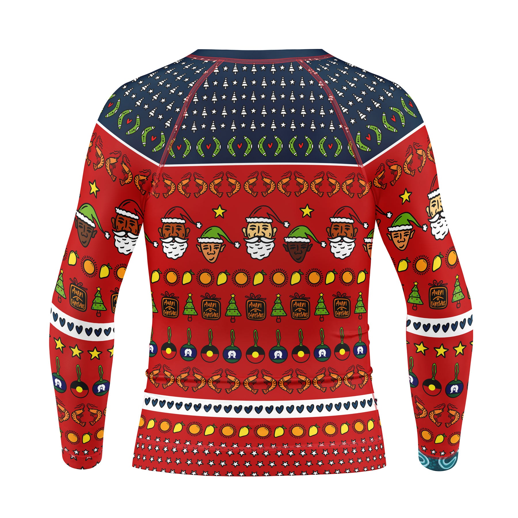 Kid's Long Sleeve Rash Vest, Murri Christmas!