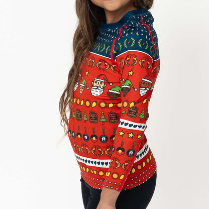 Kid's Long Sleeve Rash Vest, Murri Christmas!