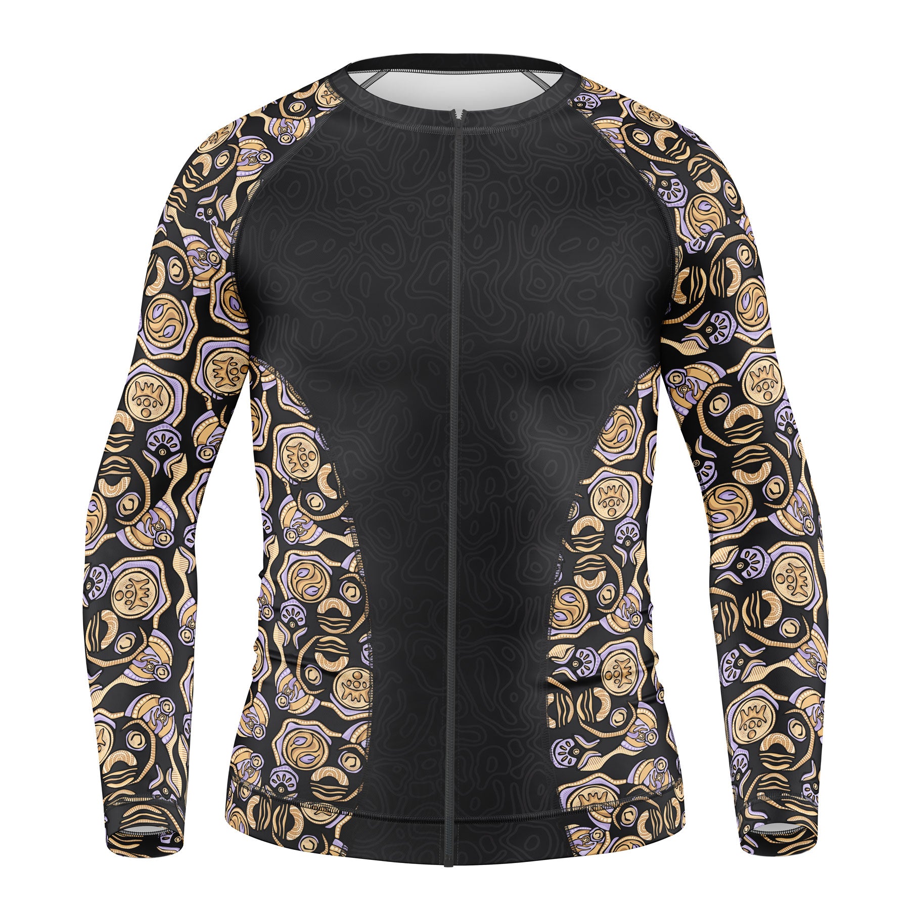 Women's Zipped Long Sleeve Rash Vest, We Walk With Care (Edition 2)