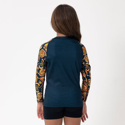 Kid's Long Sleeve Rash Vest, We Walk With Care (Edition 1)