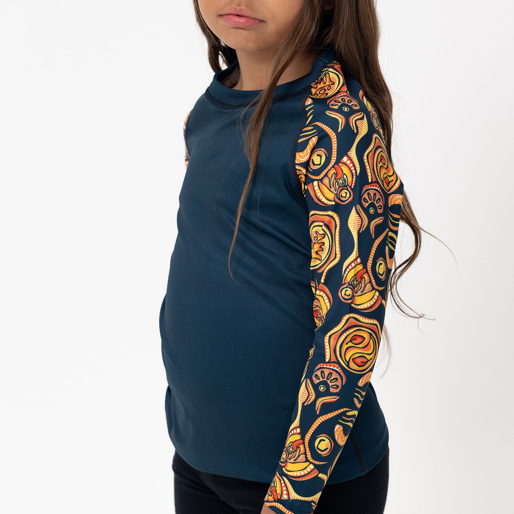 Kid's Long Sleeve Rash Vest, We Walk With Care (Edition 1)