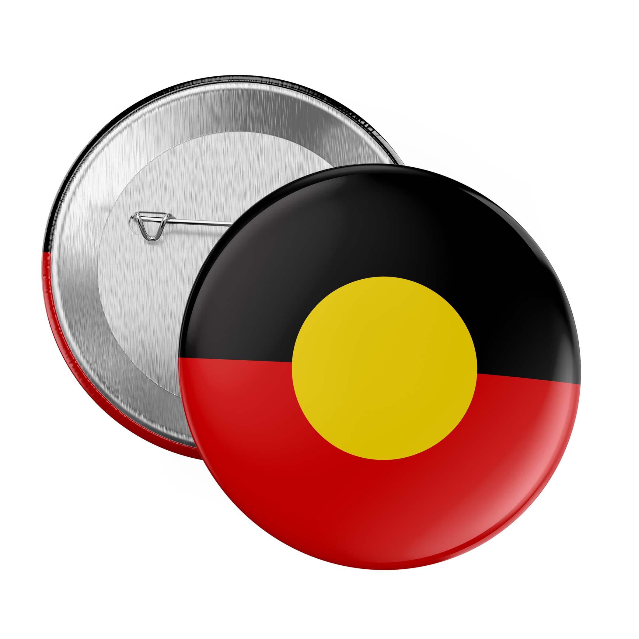 Button Badge, The Aboriginal Flag