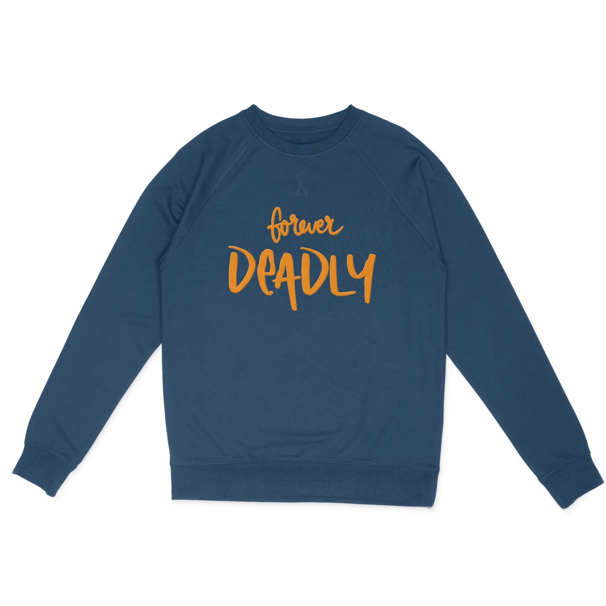 SALE - Crew Neck Jumper, Forever Deadly, Deep Sea - XS