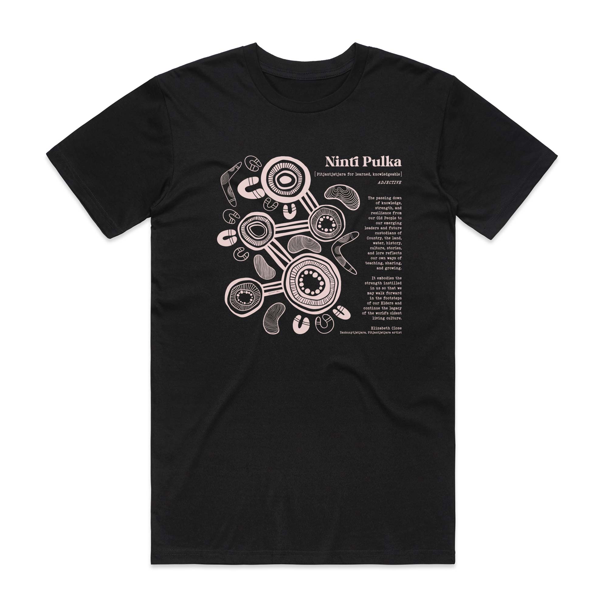 SALE - T-shirt, Ninti Pulka - NAIDOC 2025 (black, XS)