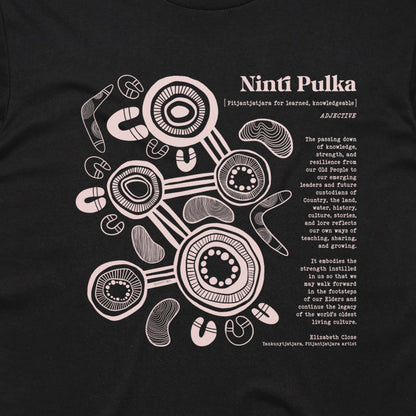 SALE - T-shirt, Ninti Pulka - NAIDOC 2025 (black, XS)