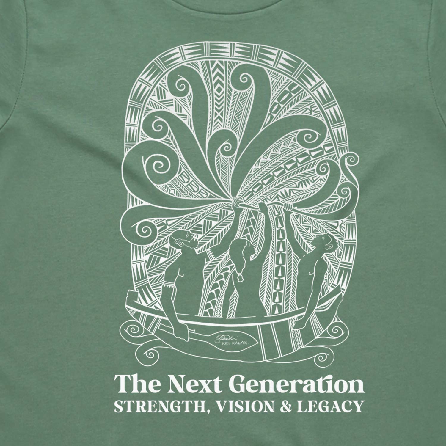 SALE - Women's T-shirt, Our Future - NAIDOC 2025 (sage, XS)
