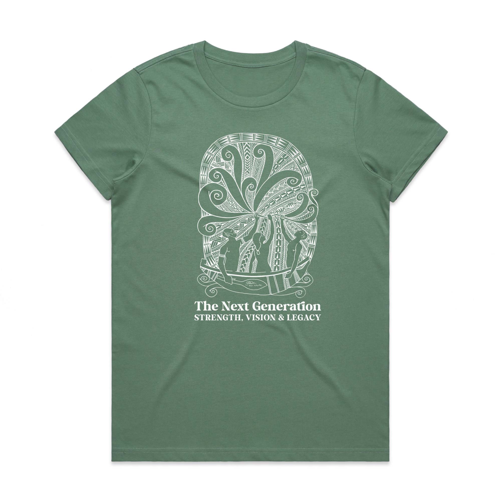 SALE - Women's T-shirt, Our Future - NAIDOC 2025 (sage, XS)