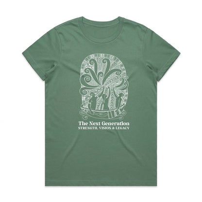 SALE - Women's T-shirt, Our Future - NAIDOC 2025 (sage, XS)