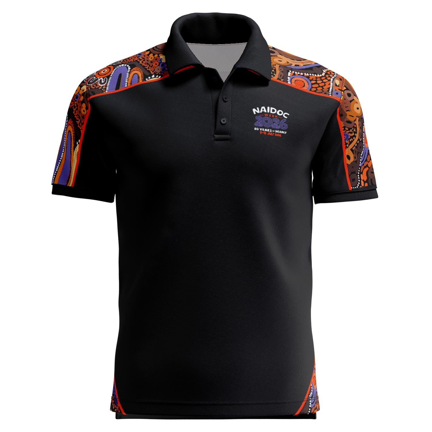 Connections To Country (Fusion) Cotton Polo Shirt - NAIDOC 2026