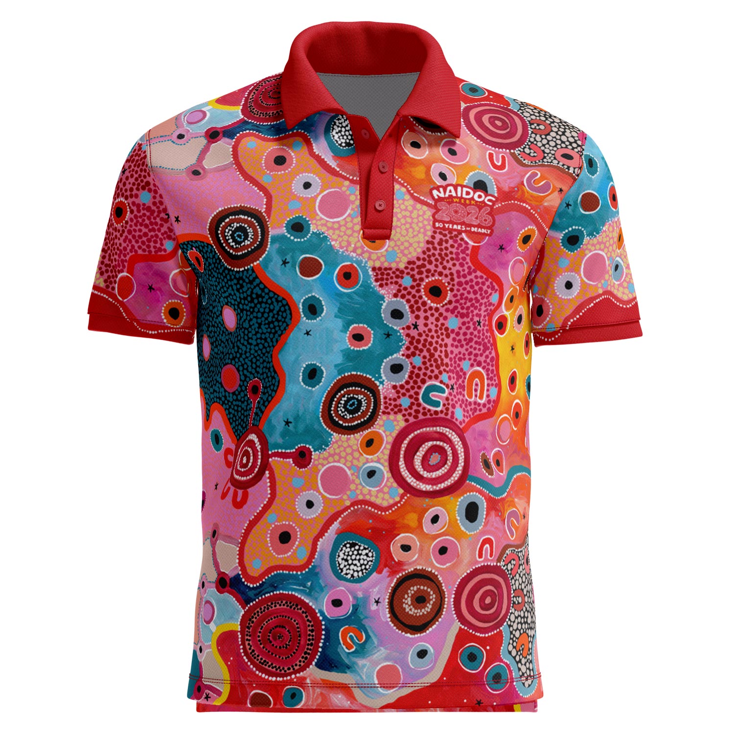 Fire, Water and Country (Max) Standard Polo Shirt - NAIDOC 2026