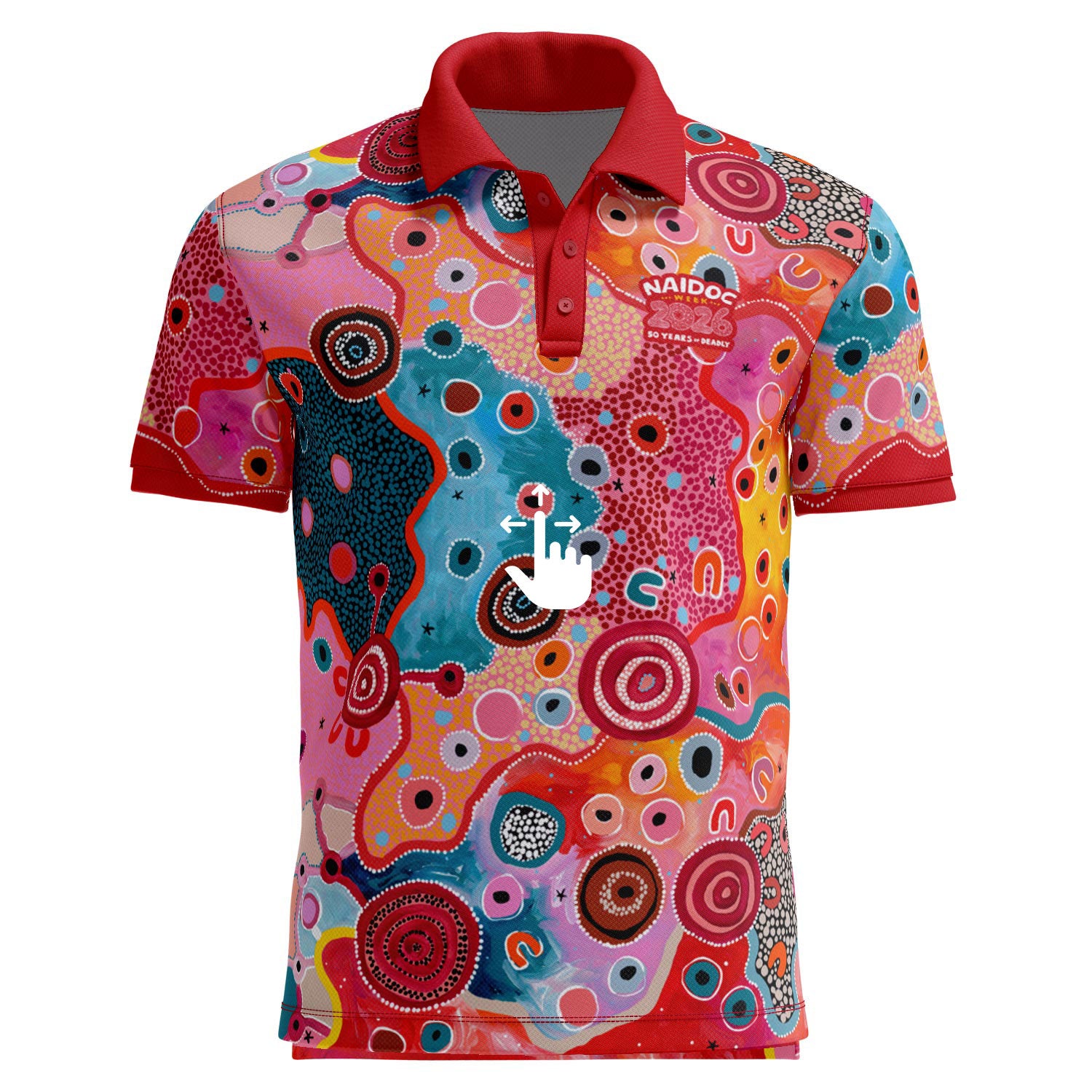 Fire, Water and Country (Max) Standard Polo Shirt - NAIDOC 2026